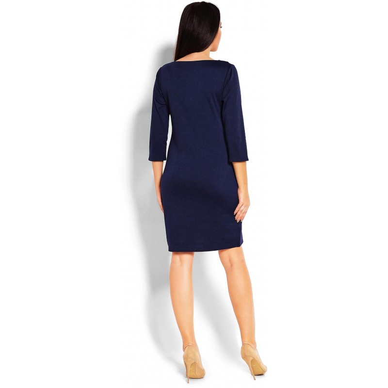 Dámske šaty s 3/4 rukávmi 1423 - tmavomodré