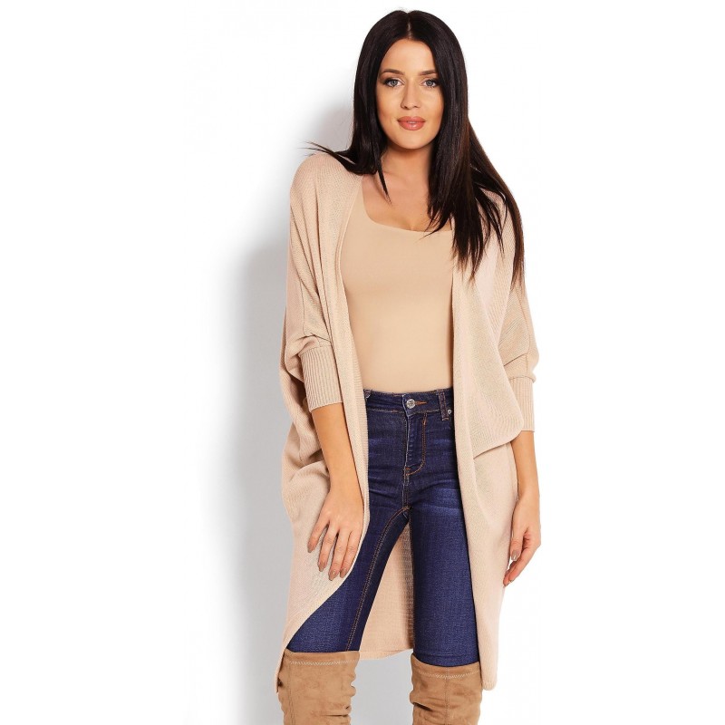 Béžový kardigán pre dámy 40018