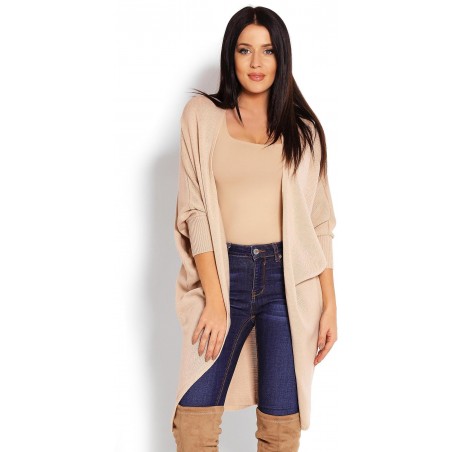 Béžový kardigán pre dámy 40018