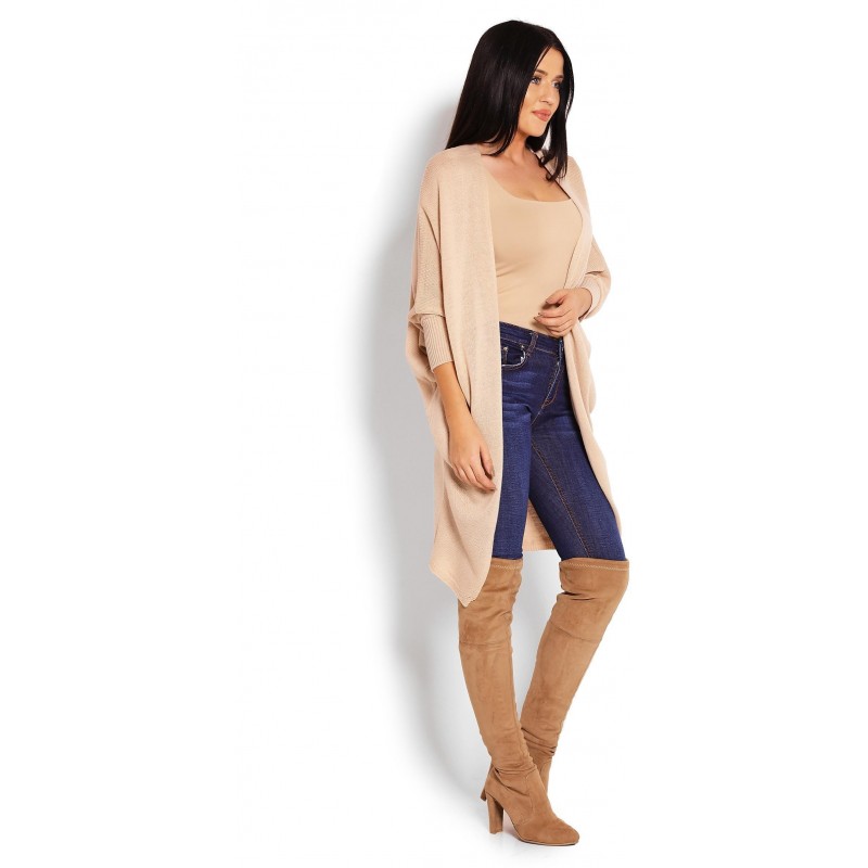 Béžový kardigán pre dámy 40018