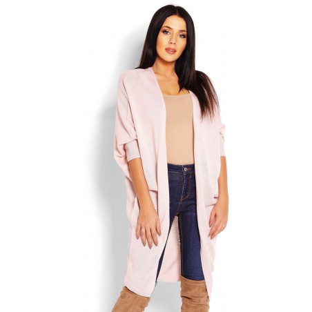 Pudrový kardigán pre dámy 40018