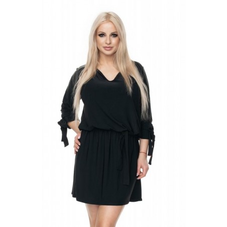 Voľné dámske šaty 0115 - čierne