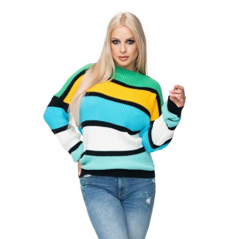 Dámsky sveter na dva spôsoby 40027 - zelený