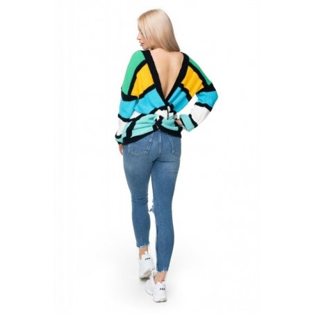 Dámsky sveter na dva spôsoby 40027 - zelený