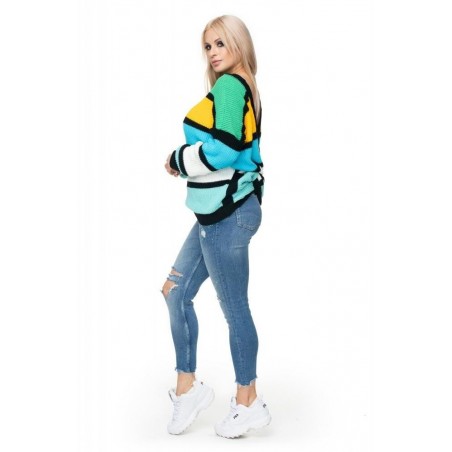 Dámsky sveter na dva spôsoby 40027 - zelený