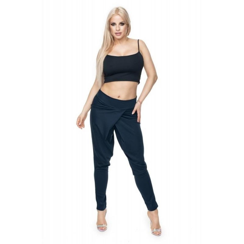 Dámske baggy nohavice 0106 - tmavomodré