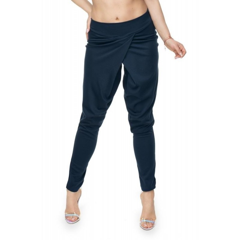 Dámske baggy nohavice 0106 - tmavomodré