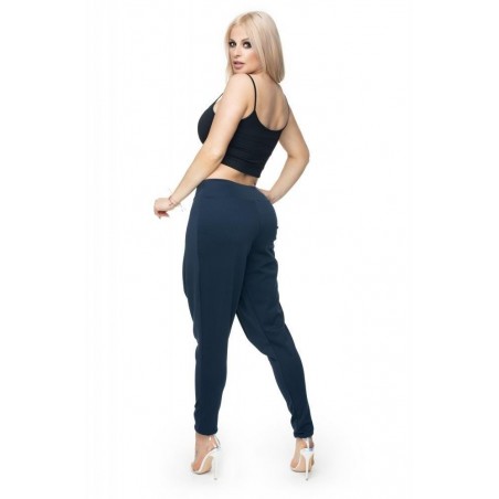 Dámske baggy nohavice 0106 - tmavomodré