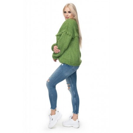 Dámsky mäkký sveter 30062 - zelený