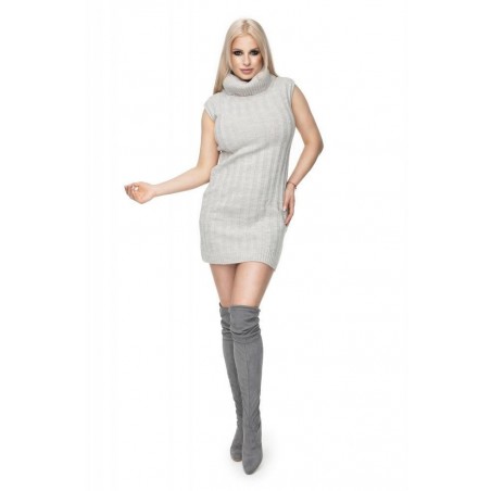 Dámske svetrové šaty 40020 - krémové