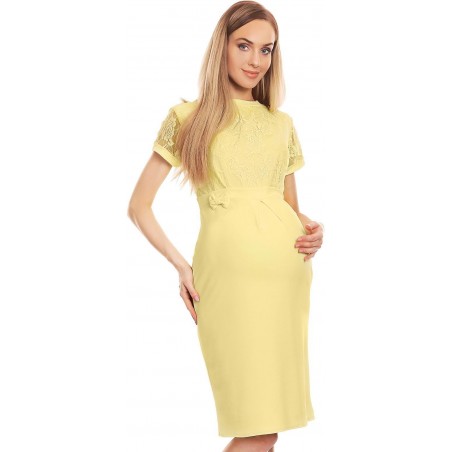 Žlté tehotenské šaty 0127