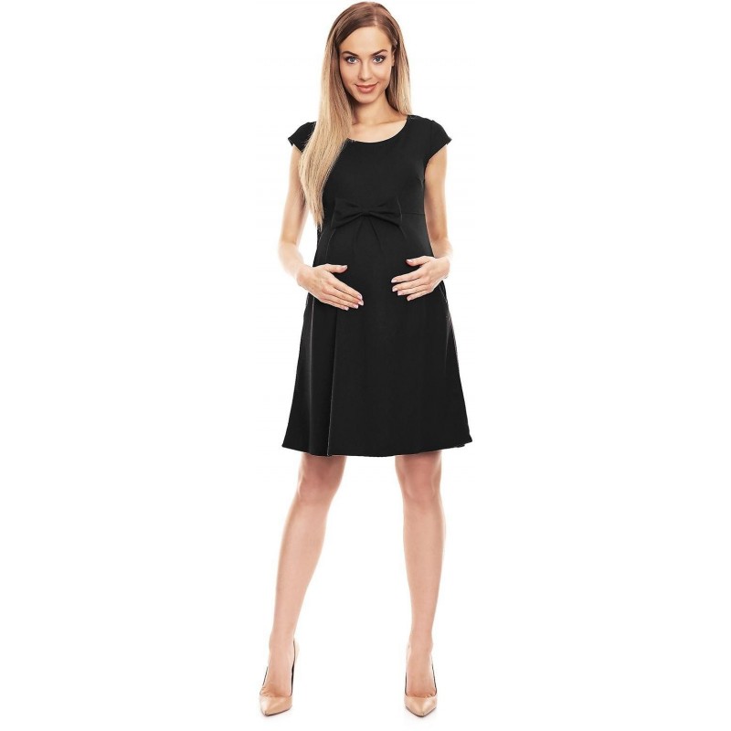 Tehotenské šaty 0129 - čierne