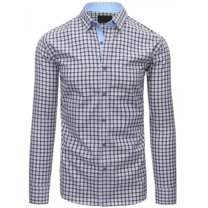 Pánska košeľa s dlhým rukávom (dx1491) - tmavomodrá, veľ. XL