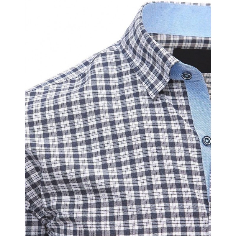 Pánska košeľa s dlhým rukávom (dx1491) - tmavomodrá, veľ. XL