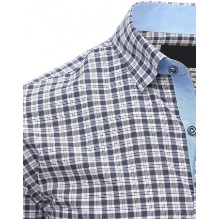 Pánska košeľa s dlhým rukávom (dx1491) - tmavomodrá, veľ. XL