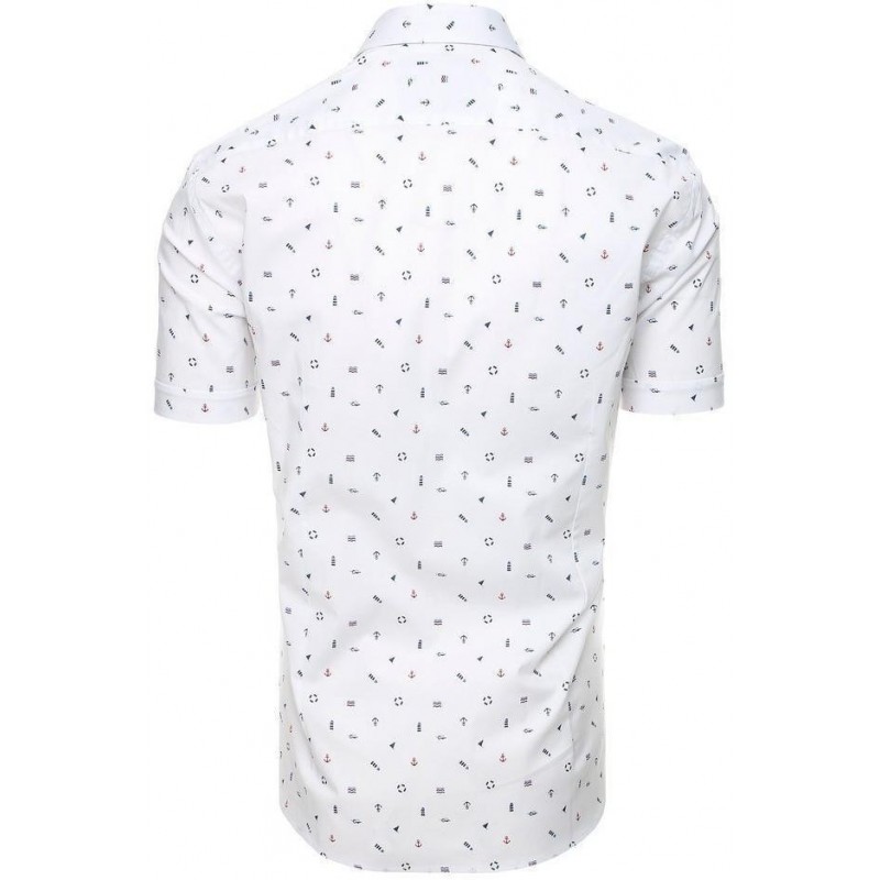 Pánska košeľa s krátkym rukávom KX0933 - biela