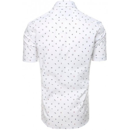 Pánska košeľa s krátkym rukávom KX0933 - biela