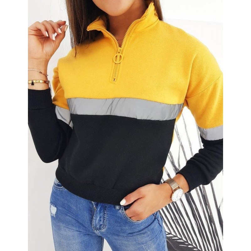 Dámska mikina DUETO II BY0396 - žltá