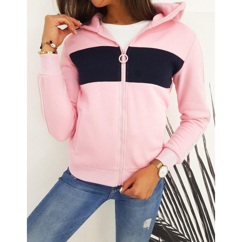 Ružová dámska mikina STELLOS BY0419