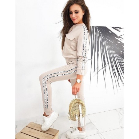 Béžová dámska tepláková súprava YOU WON'T AY0337