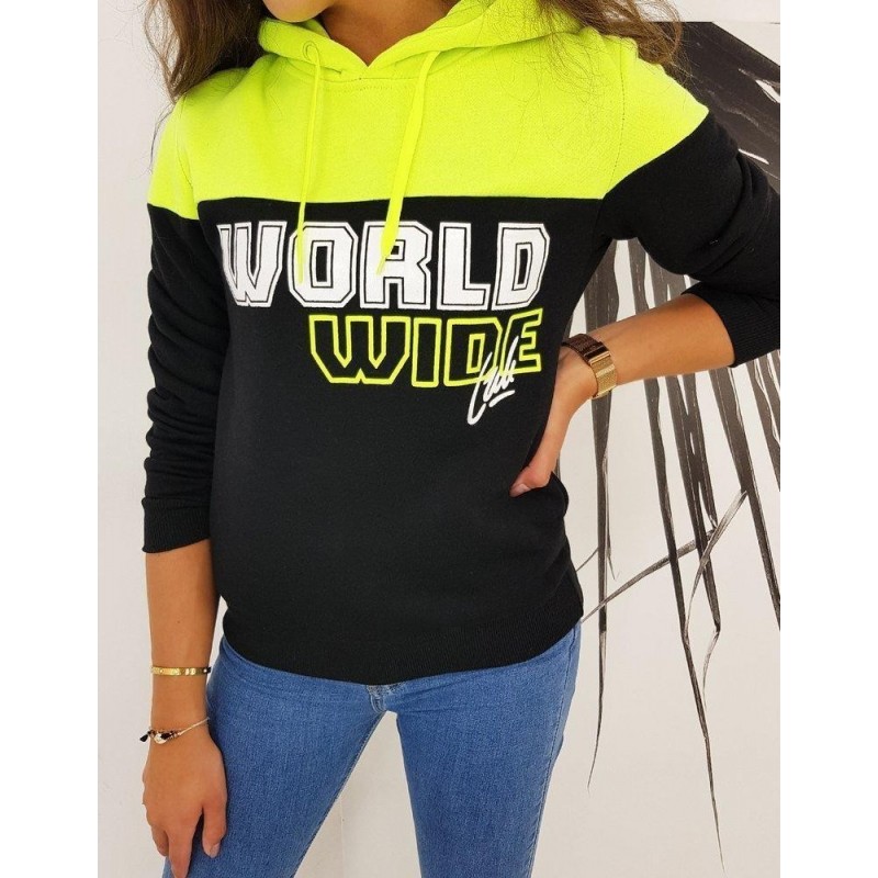 Dámska mikina WORLD BY0509 - čierna