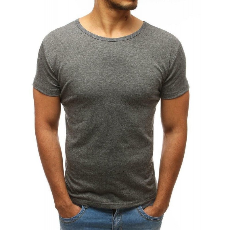 Jednofarebné pánske tričko (rx2576) - antracitové, veľ. L
