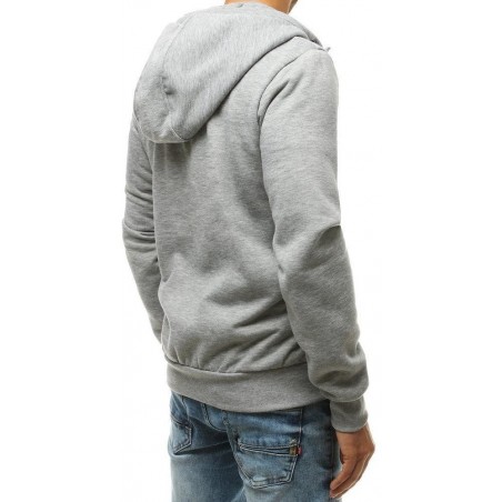 Pánska svetlosivá mikina na zips BX4601