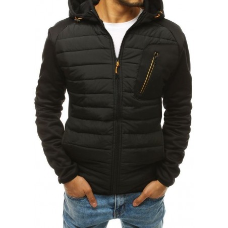 Pánska prešívaná bunda s kapucňou TX3329 - čierna