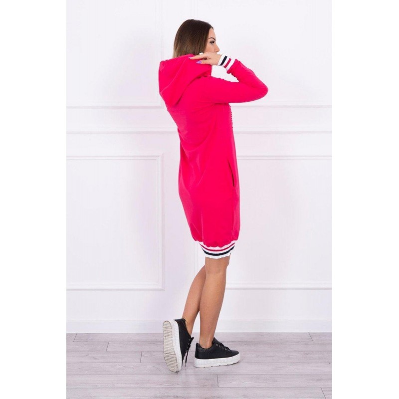 Dámske mikinové šaty 62095 - fuchsiové