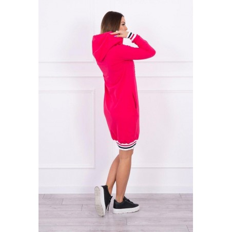 Dámske mikinové šaty 62095 - fuchsiové