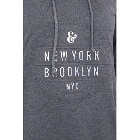 Dámske mikinové šaty 62095 - grafitové