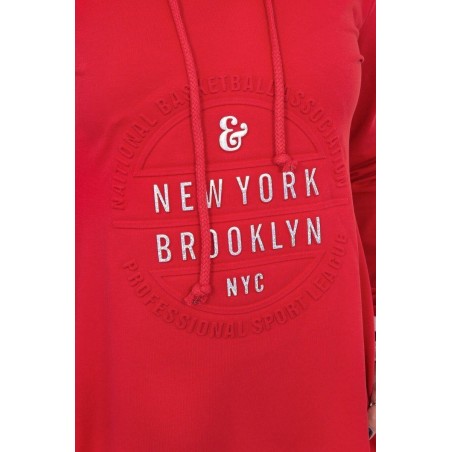 Dámske mikinové šaty 62095 - červené