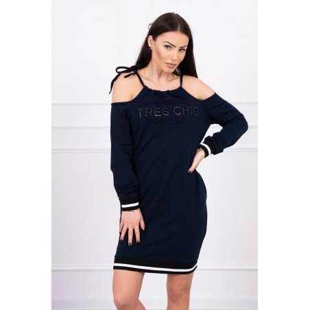 Tmavomodré dámske šaty 62182