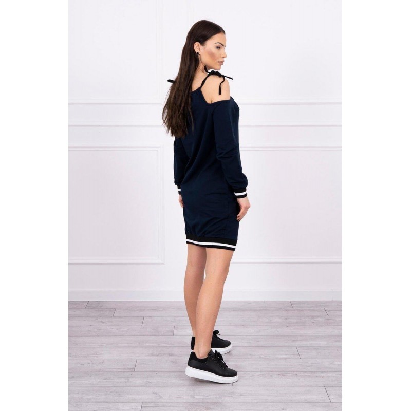 Tmavomodré dámske šaty 62182