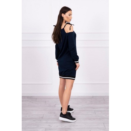 Tmavomodré dámske šaty 62182
