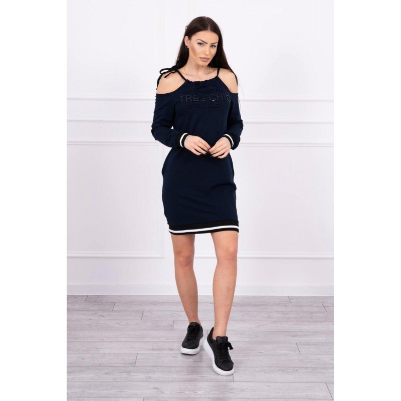 Tmavomodré dámske šaty 62182