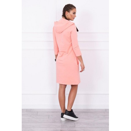 Šaty s kapucňou pre dámy 8847 - marhuľové