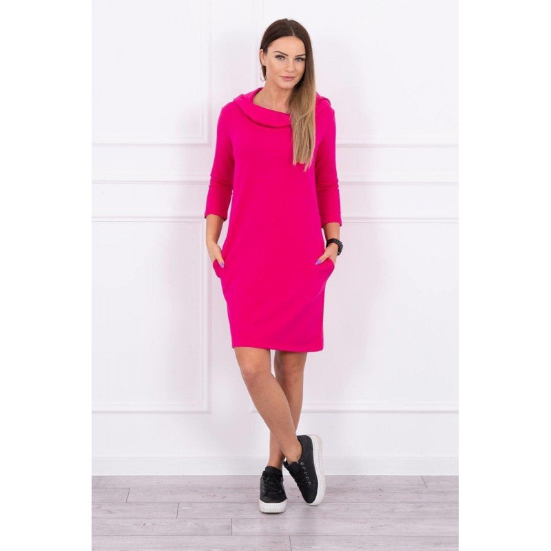 Šaty s kapucňou pre dámy 8847 - fuchsiové