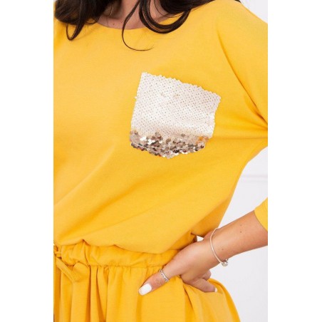 Šaty pre dámy 9004 - horčicové