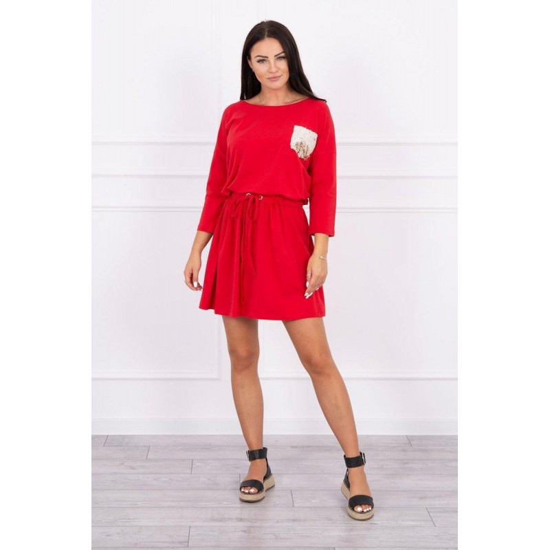 Šaty pre dámy 9004 - červené
