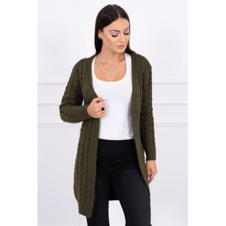 Dámsky pletený kardigán 2019-14 - kaki