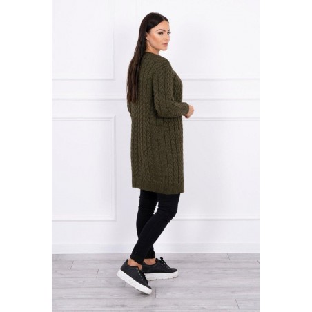 Dámsky pletený kardigán 2019-14 - kaki