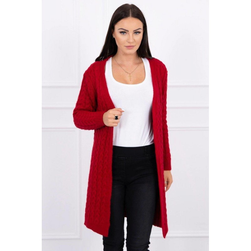 Dámsky pletený kardigán 2019-14 - červený