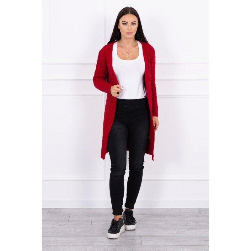 Dámsky pletený kardigán 2019-14 - červený