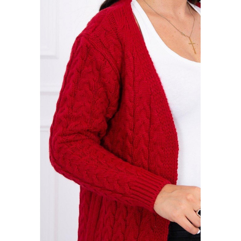 Dámsky pletený kardigán 2019-14 - červený