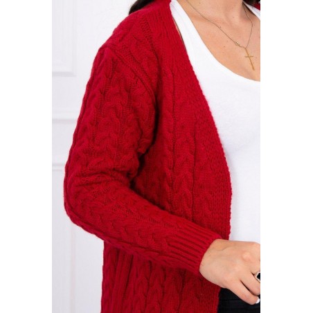 Dámsky pletený kardigán 2019-14 - červený