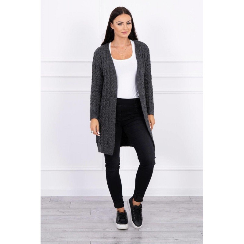 Dámsky pletený kardigán 2019-14 - grafitový