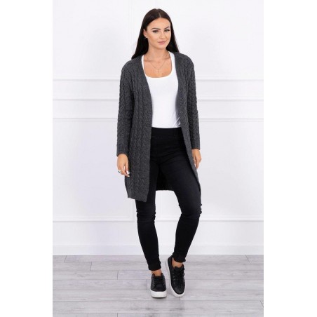 Dámsky pletený kardigán 2019-14 - grafitový