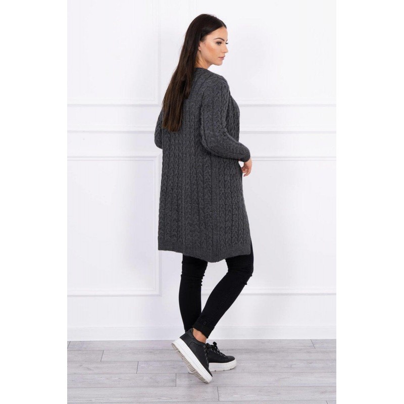 Dámsky pletený kardigán 2019-14 - grafitový