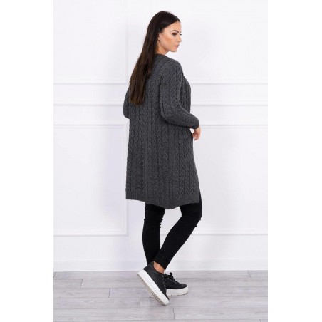 Dámsky pletený kardigán 2019-14 - grafitový